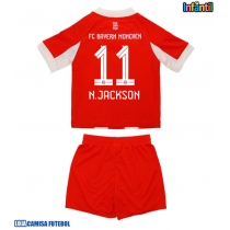 Camisa de Futebol Bayern Munich Nicolas Jackson #11 Equipamento Principal Infantil 2025-26 Manga Curta (+ Calças curtas)